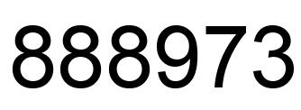 Number 888973 black image