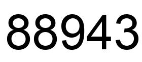 Número 88943 imagen negro