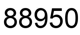 Number 88950 black image