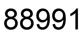 Number 88991 black image