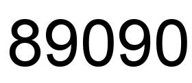 Number 89090 black image