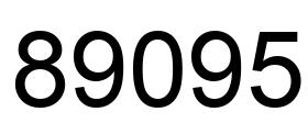 Number 89095 black image