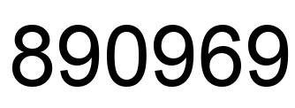 Número 890969 imagen negro