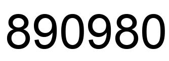 Número 890980 imagen negro