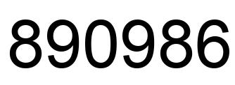 Número 890986 imagen negro
