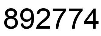 Número 892774 imagen negro
