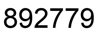 Número 892779 imagen negro