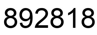 Number 892818 black image