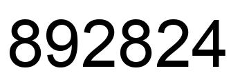 Number 892824 black image