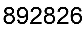 Number 892826 black image