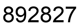 Number 892827 black image