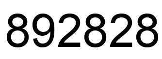 Number 892828 black image