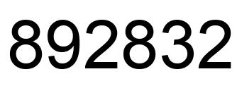 Number 892832 black image