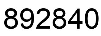 Número 892840 imagen negro