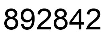 Número 892842 imagen negro