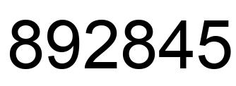 Número 892845 imagen negro