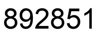 Number 892851 black image