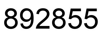 Number 892855 black image