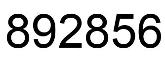 Number 892856 black image