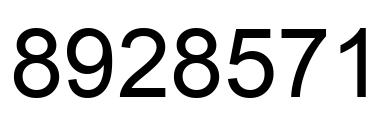 Number 8928571 black image