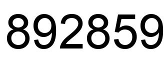 Number 892859 black image