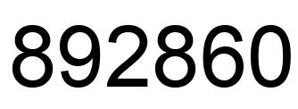 Number 892860 black image