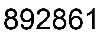 Number 892861 black image