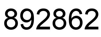 Number 892862 black image