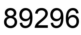 Número 89296 imagen negro