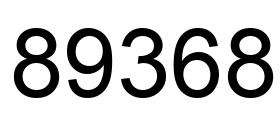 Número 89368 imagen negro
