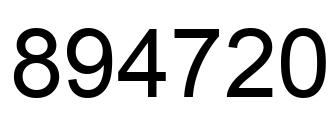 Número 894720 imagen negro