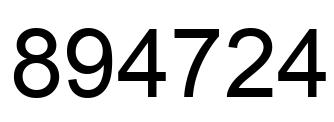 Number 894724 black image