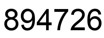 Número 894726 imagen negro