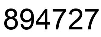 Número 894727 imagen negro