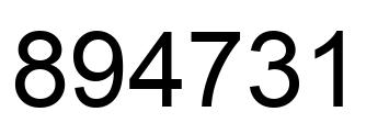 Número 894731 imagen negro