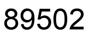Número 89502 imagen negro