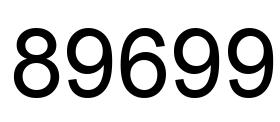 Number 89699 black image