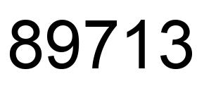 Número 89713 imagen negro