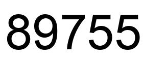 Número 89755 imagen negro
