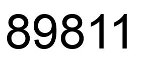 Number 89811 black image