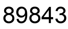 Number 89843 black image