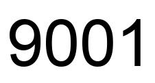 Number 9001 black image