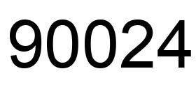Número 90024 imagen negro