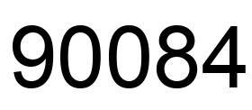 Number 90084 black image