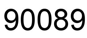 Number 90089 black image