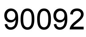 Number 90092 black image