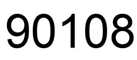 Number 90108 black image