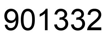Number 901332 black image