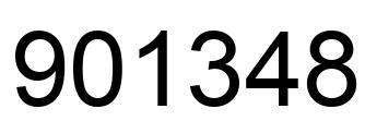 Number 901348 black image
