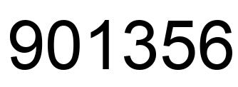 Number 901356 black image